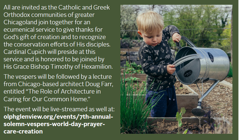 Solemn Vespers for the World Day of Prayer for the Care of Creation 2021